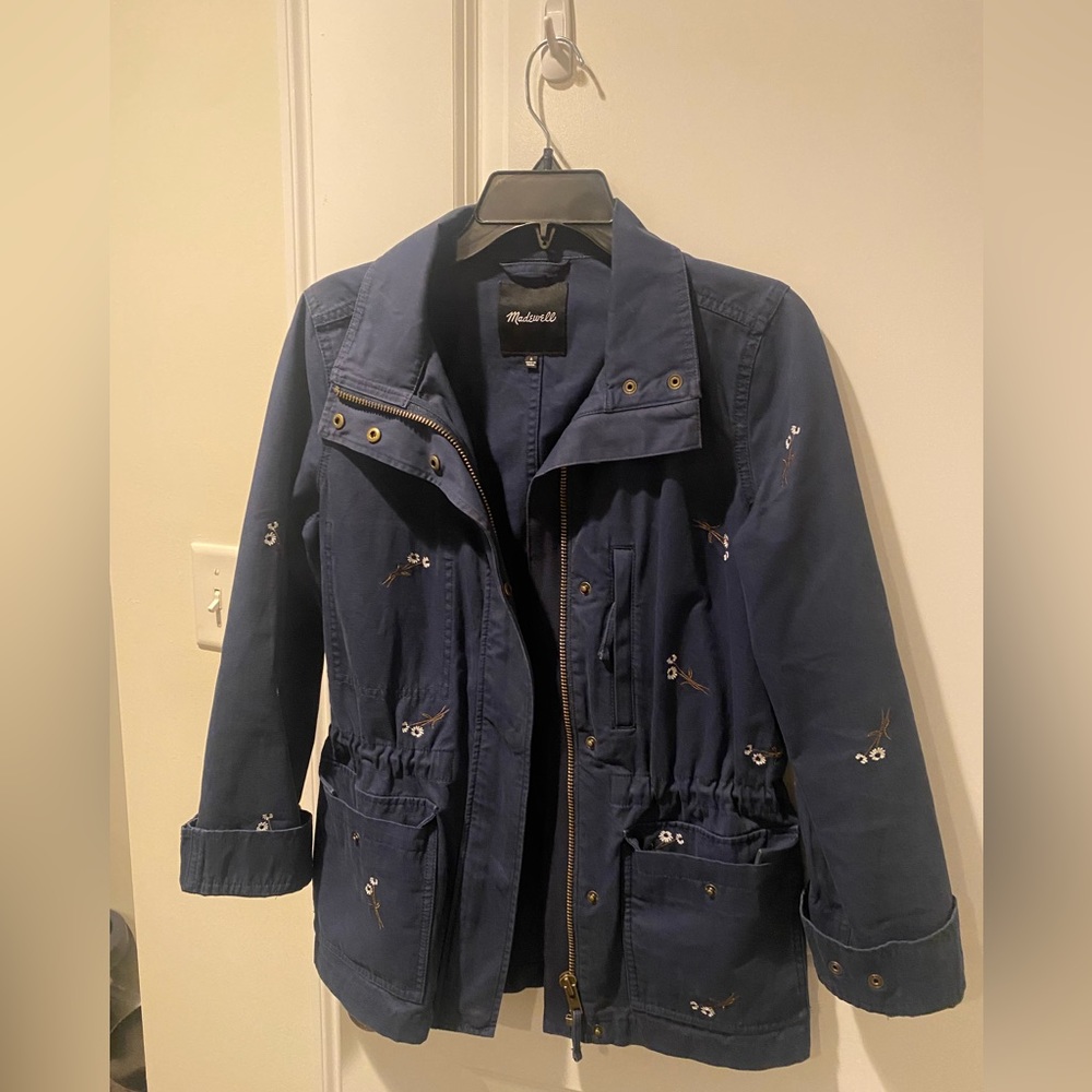 Madwell jeans jacket blue and flowers